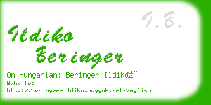 ildiko beringer business card